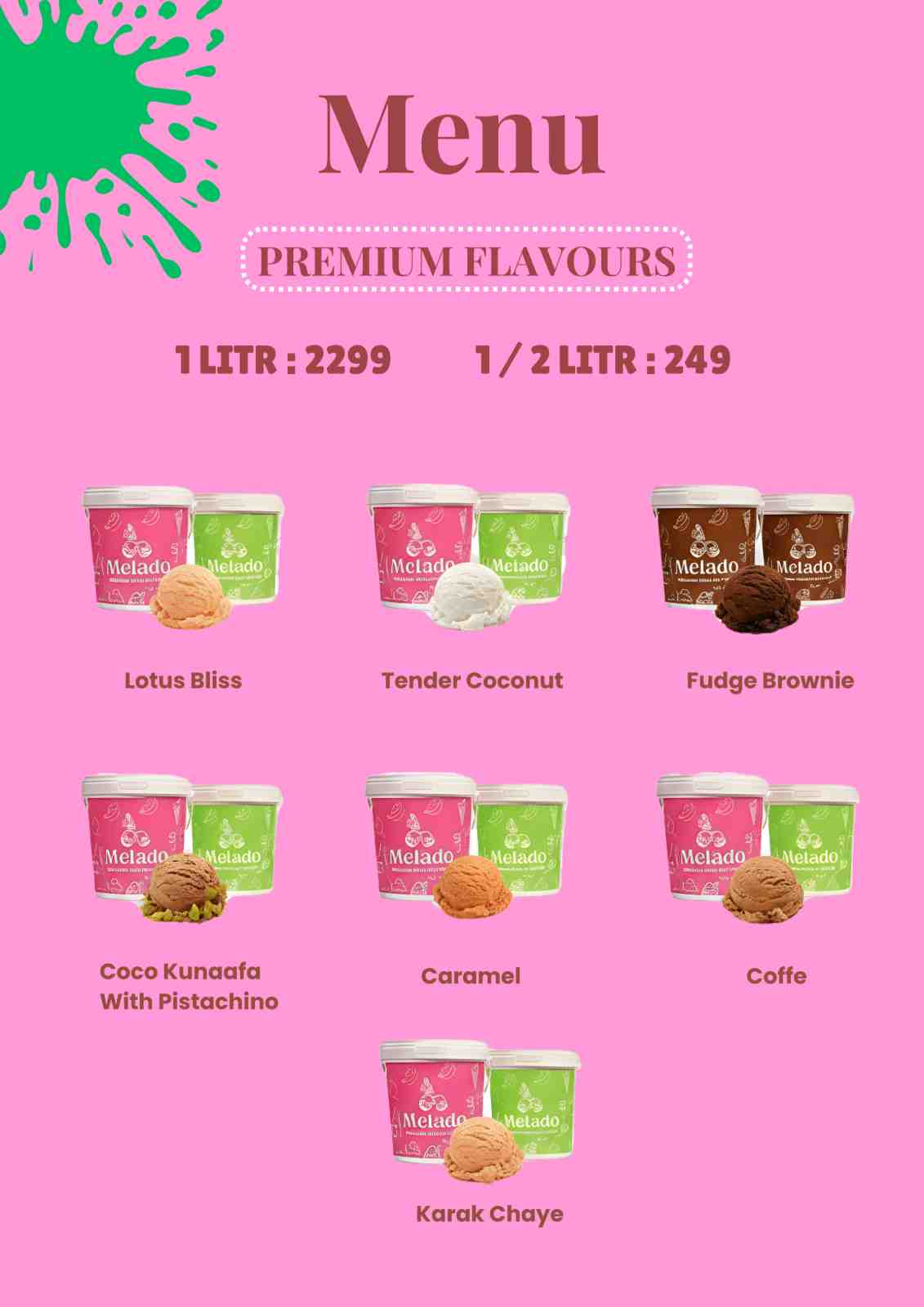 Melado Menu